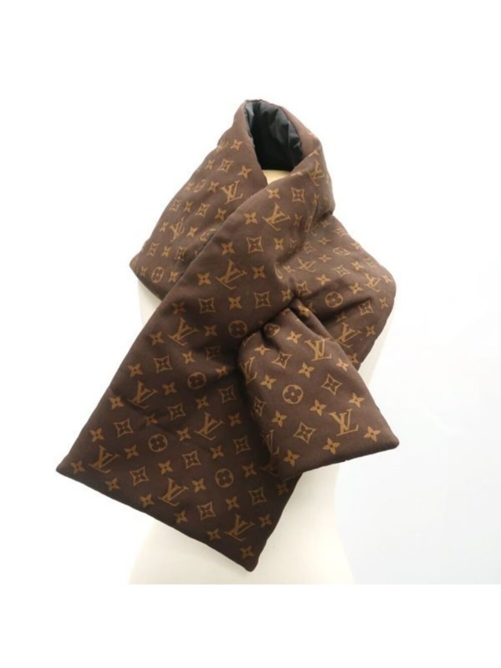 Louis Vuitton Echarpe Pillow Monogram Muffler 2021 Reversible Nylon Silk Scarf - Picture 2 of 14